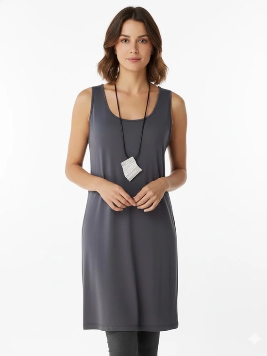 Comfy USA Dresses & Skirts - New! COMFY USA S Navy Blue Tank Top Tunic Mini Lagenlook Layer Modal